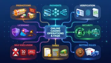 Online Casino FAQs: Promotions, Payments, Verification, Licensing, Security, Self-Exclusion, Taxes and Betting Rules